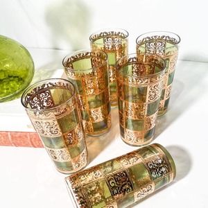 MCM Culver 22k Prado Collins/Highball Glasses